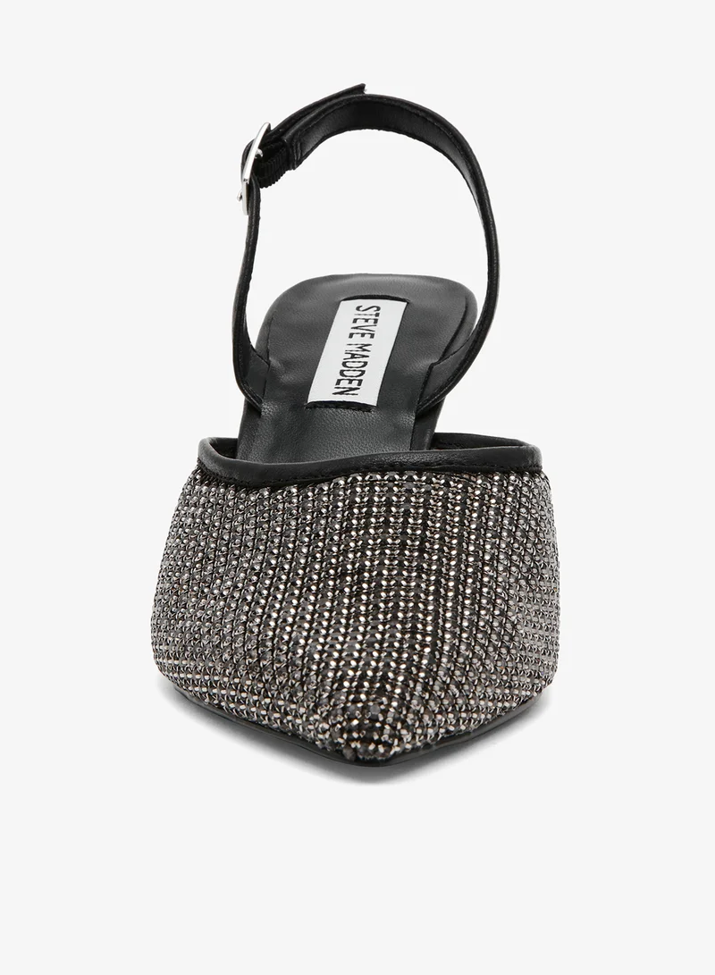 STEVE MADDEN Rhinestones and Nappa PU Pumps